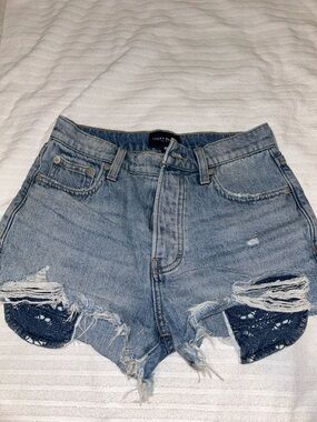Lucky Brand Mom High Rise Jean Shorts